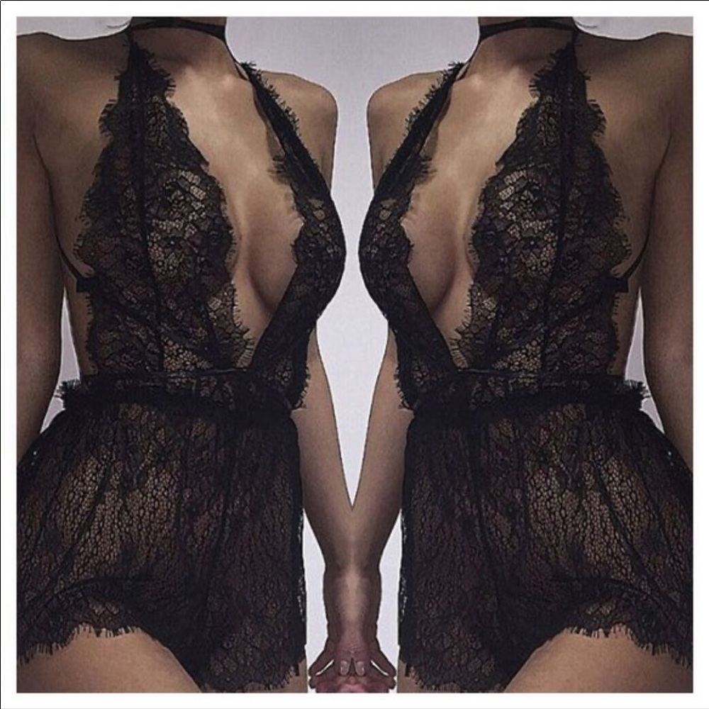 SEXY Erotic Babydoll Lace Backless Lingeri…